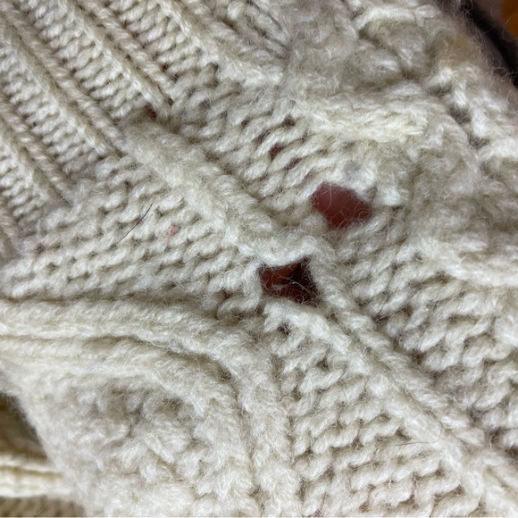 Vintage Cream Cable Fisherman Sweater - Picture 7 of 7